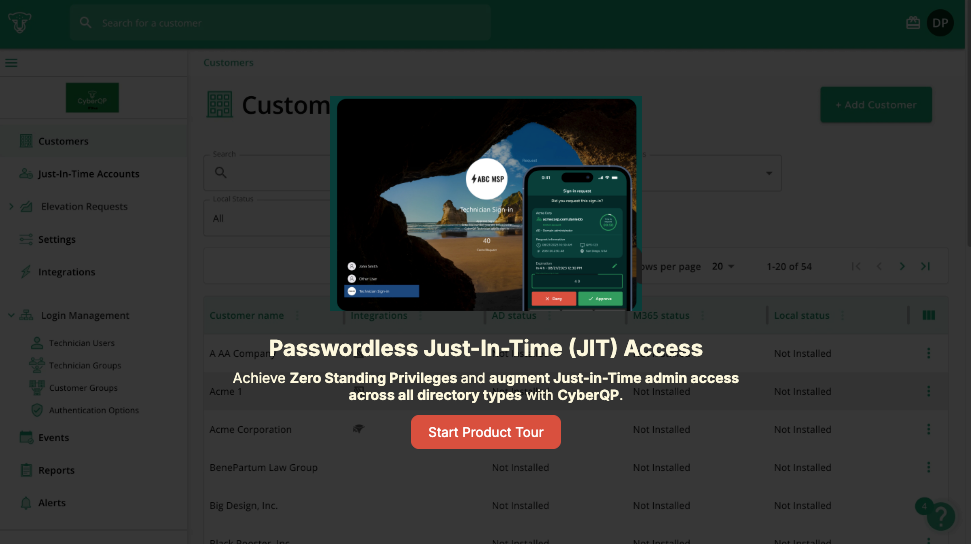 Passwordless JIT