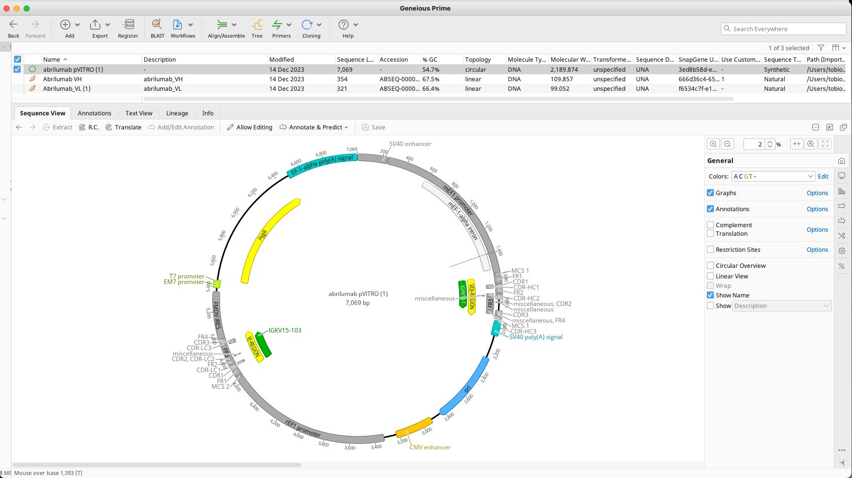 [WEB] Geneious Prime Integration & Biological Entity Registration